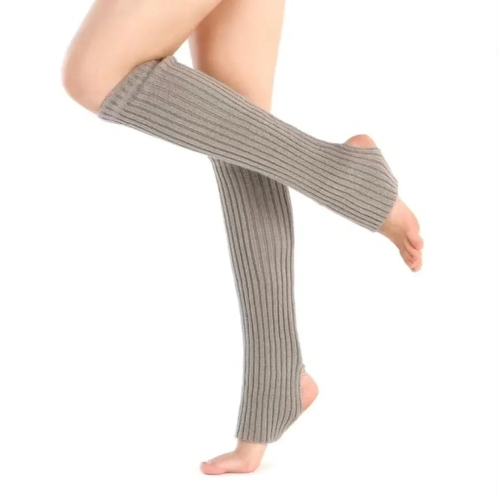- Ballet core 80s ribbed knit leg warmers